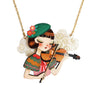LaliBlue : Spring Festival : Girl playing the violin Necklace