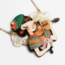 LaliBlue : Spring Festival : Girl playing the violin Necklace