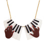 LaliBlue : Spring Festival : Piano with Hands Necklace