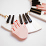 LaliBlue : Spring Festival : Piano with Hands Necklace