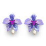 Bobbi Frances : Daintree : Ground Orchid with Pearl Drop Earring