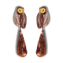 Bobbi Frances : Daintree : Lesser Sooty Owl Drop Earring