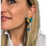 Bobbi Frances : Daintree : Azure Kingfisher Drop Earring