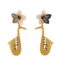 LaliBlue : Spring Festival : Saxophone with flower earrings