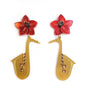 LaliBlue : Spring Festival : Saxophone with flower earrings