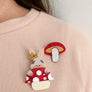 Bright and Bubbly : Whimsical Creatures : Red Mushroom Mini Brooch
