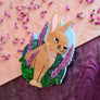Cherryloco : Scottish Wildlife : Mountain hare brooch or necklace