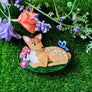 Cherryloco : Scottish Wildlife : Fallow deer fawn brooch or necklace