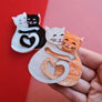 Cherryloco : Valentines : The purrfect match cat brooch
