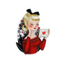 LaliBlue : Valentines : Girl with love letter brooch