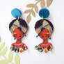LaliBlue : World Day : Afro Girl Earrings