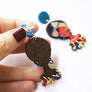 LaliBlue : World Day : Afro Girl Earrings