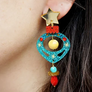 LaliBlue : Christmas : Blue Christmas ornament Earrings