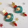 LaliBlue : Christmas : Blue Christmas ornament Earrings