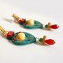 LaliBlue : Christmas : Blue Christmas ornament Earrings
