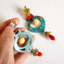 LaliBlue : Christmas : Blue Christmas ornament Earrings