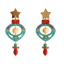 LaliBlue : Christmas : Blue Christmas ornament Earrings
