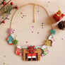 LaliBlue : Christmas : Chimney with stocking necklace