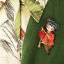 LaliBlue : World Day : Chinese Girl Lantern Brooch