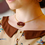 LaliBlue : Tea Time : Chocolate Donut Necklace
