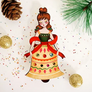 LaliBlue : Christmas : Christmas bell girl brooch