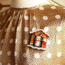 LaliBlue : Christmas : Christmas dog house brooch