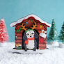 LaliBlue : Christmas : Christmas dog house brooch