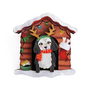 LaliBlue : Christmas : Christmas dog house brooch