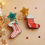 LaliBlue : Christmas : Christmas Stocking Earrings
