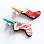 LaliBlue : Christmas : Christmas Stocking Earrings
