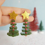 LaliBlue : Christmas : Green Christmas Tree Earrings