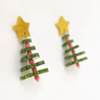 LaliBlue : Christmas : Green Christmas Tree Earrings