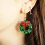 LaliBlue : Christmas : Christmas Wreath Earrings