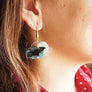 LaliBlue : Halloween : Clouds with bat Earrings