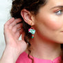 LaliBlue : Tea Time : Cup and Teapot Hoop Earrings