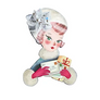 LaliBlue : Christmas : Girl with Christmas cards brooch