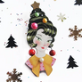 LaliBlue : Christmas : Girl with Christmas hairstyle brooch