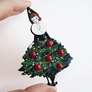 LaliBlue : Christmas : Girl with Christmas tree brooch