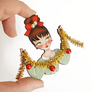 LaliBlue : Christmas : Girl with tinsel brooch