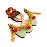 LaliBlue : Christmas : Girl with tinsel brooch