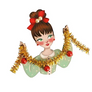 LaliBlue : Christmas : Girl with tinsel brooch