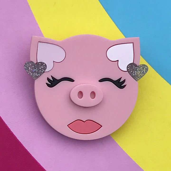 Little Pig Design : Glam Pig Acrylic Brooch [LUCKY LAST!]