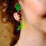 LaliBlue : Tea Time : Green Tea Earrings