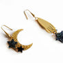 LaliBlue : Halloween : Hand and Moon Earrings
