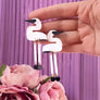 Bobbi Frances : Kirameki Collection : Oriental Stork Dangle Earrings