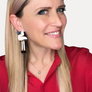 Bobbi Frances : Kirameki Collection : Oriental Stork Dangle Earrings