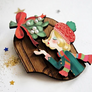 LaliBlue : Christmas : Kiss under the mistletoe brooch