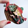LaliBlue : Christmas : Kiss under the mistletoe brooch