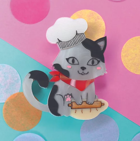 Kimchi & Coconut : Kitty Cook Brooch