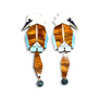 Bobbi Frances : Abstract Kookaburra Statement Dangle Earrings